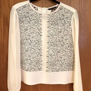 MARISSA WEBB long sleeve lace blouse
